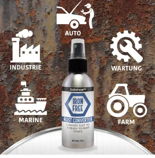 🔧Dobshow™ IRONFREE rust conversion spray (𝟟𝟘% 𝕆𝔽𝔽 𝗘𝗡𝗗𝗦 𝗜𝗡 𝟭𝟬 𝗠𝗜𝗡𝗨𝗧𝗘𝗦)