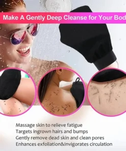 Exfoliating Rubbing Bath Towel Washcloth Elastic Shower Body Scrub Cleaning Massage Bath Towels Strap Body Washing Clean Gloves